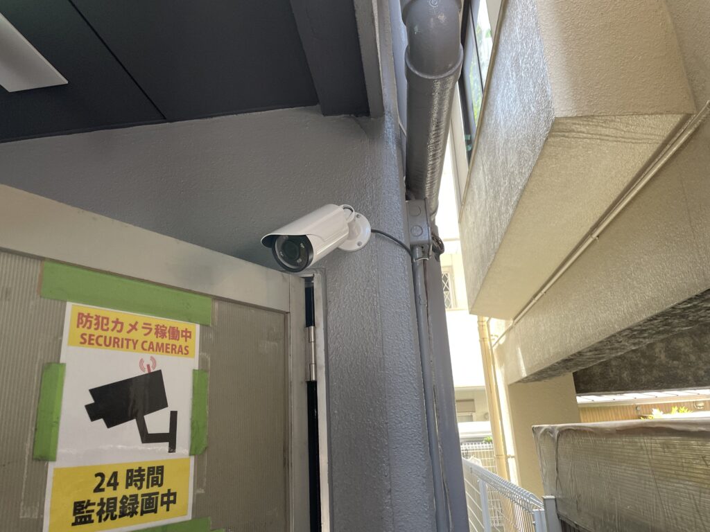 防犯カメラ作動中